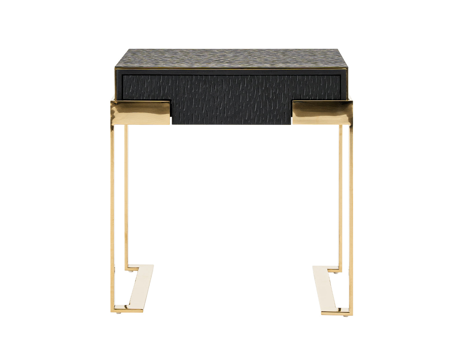 Modrest Rothsay - Modern Wenge + Gold Nightstand