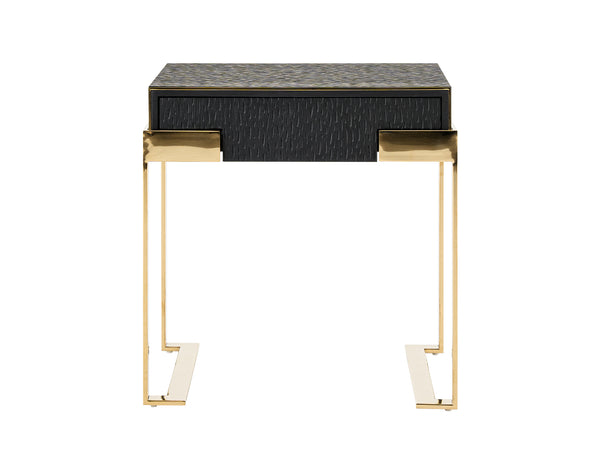 Modrest Rothsay - Modern Wenge + Gold Nightstand