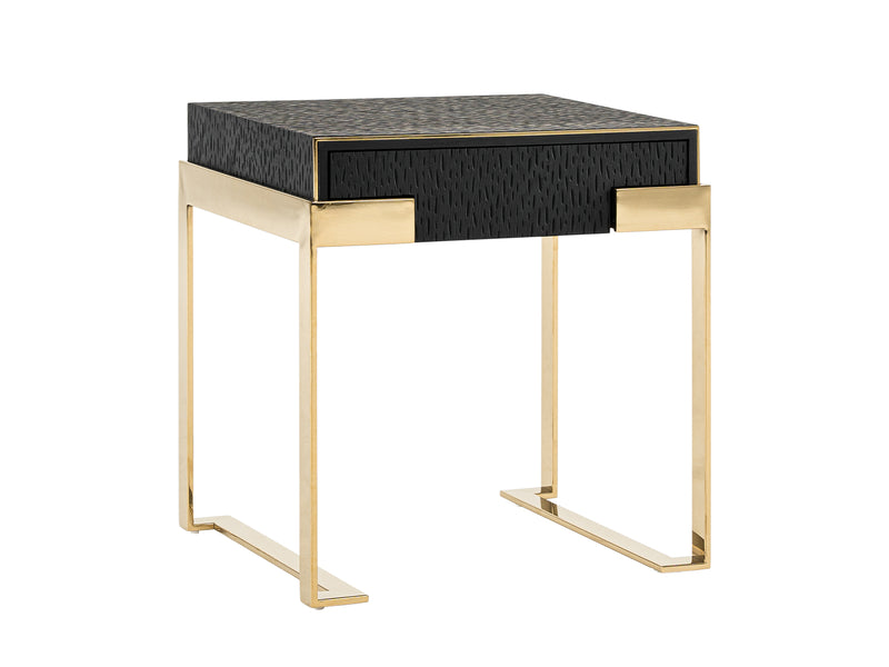 Modrest Rothsay - Modern Wenge + Gold Nightstand