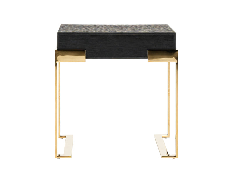 Modrest Rothsay - Modern Wenge + Gold Nightstand