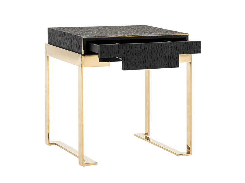 Modrest Rothsay - Modern Wenge + Gold Nightstand