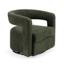 Modrest Ryan - Modern Olive Green Fabric Swivel Accent Chair