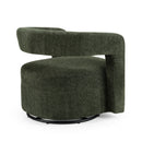 Modrest Ryan - Modern Olive Green Fabric Swivel Accent Chair