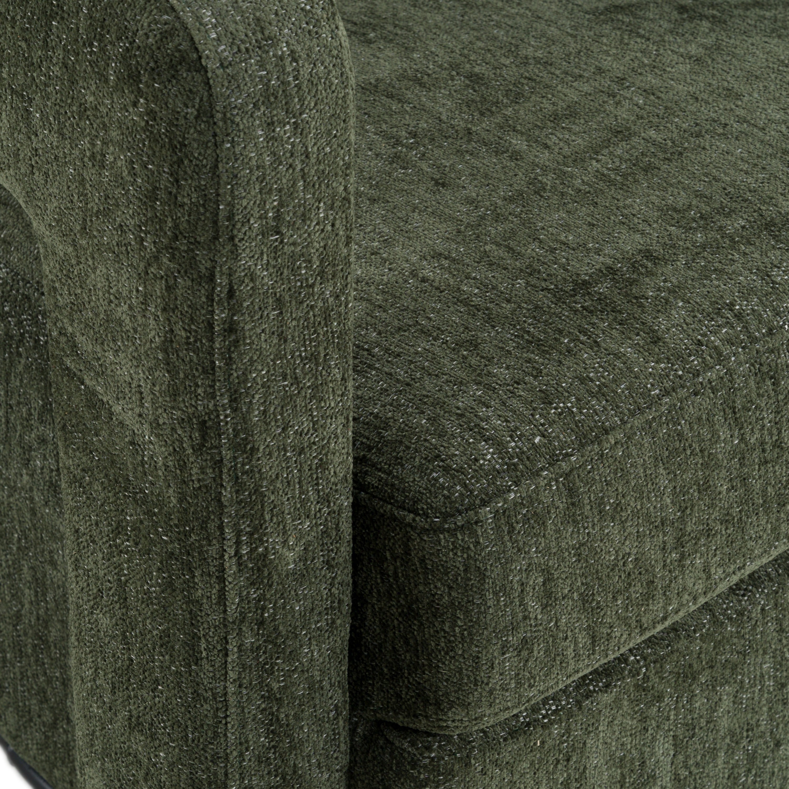 Modrest Ryan - Modern Olive Green Fabric Swivel Accent Chair