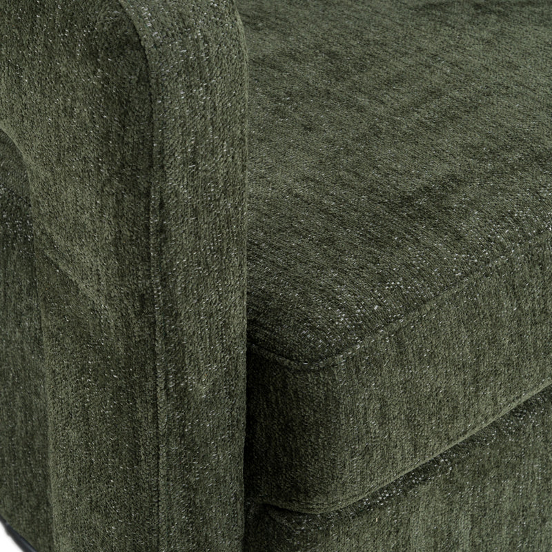 Modrest Ryan - Modern Olive Green Fabric Swivel Accent Chair