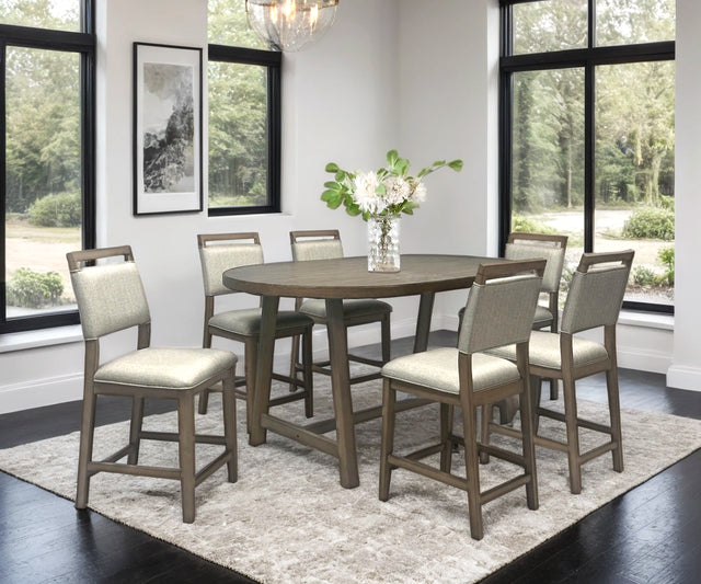 D2510 Counter Height Table + 6 Chair Set