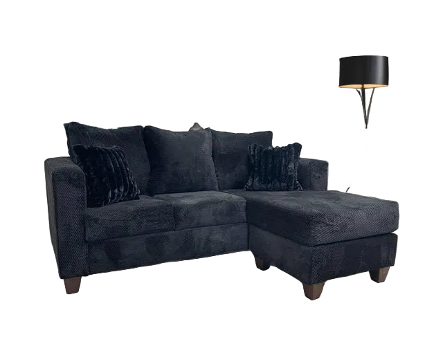 100-Black - Reversible Sectional