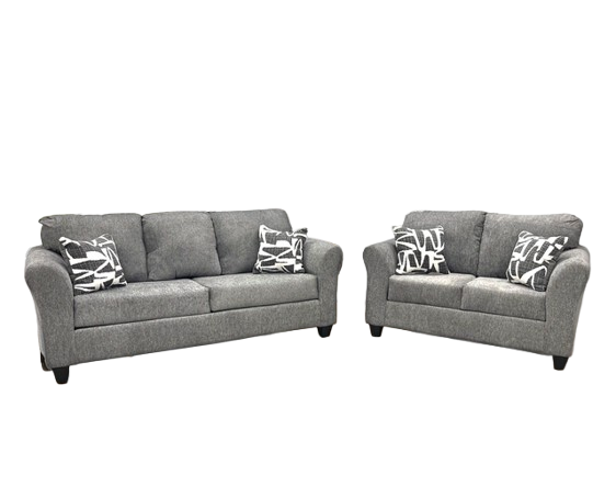 210 GRAY - 2PC Sofa and Loveseat Set