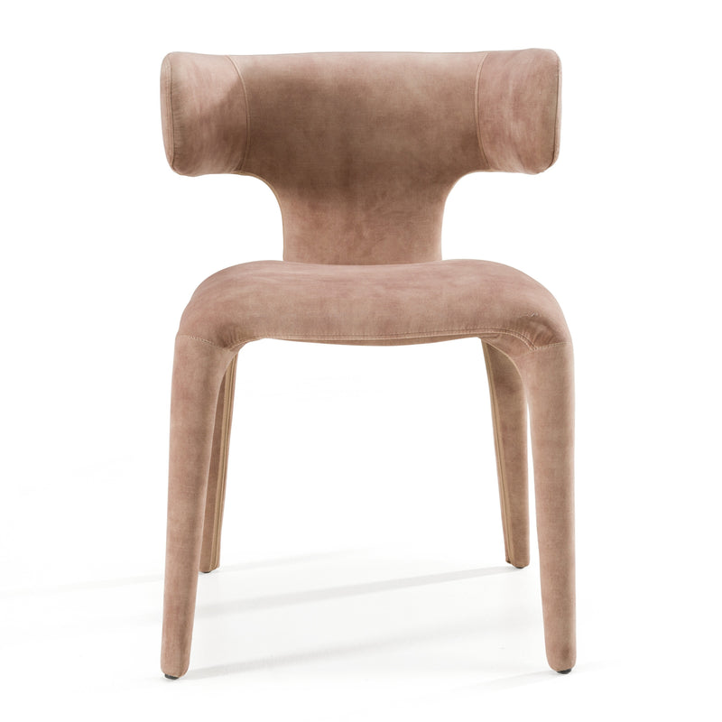 Modrest Saehee - Modern Brown Velvet Dining Chair