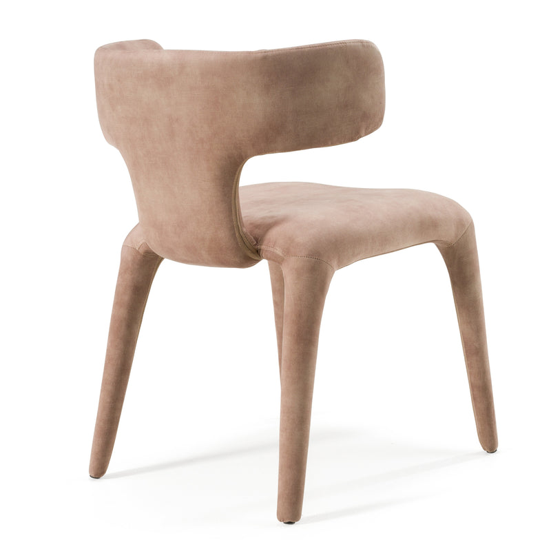 Modrest Saehee - Modern Brown Velvet Dining Chair