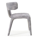 Modrest Saehee - Modern Grey-Blue Velvet Dining Chair