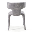 Modrest Saehee - Modern Grey-Blue Velvet Dining Chair