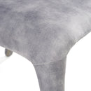 Modrest Saehee - Modern Grey-Blue Velvet Dining Chair