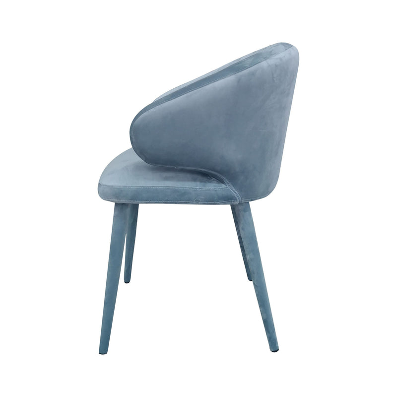 Modrest Salem - Modern Blue Grey Fabric Dining Chair
