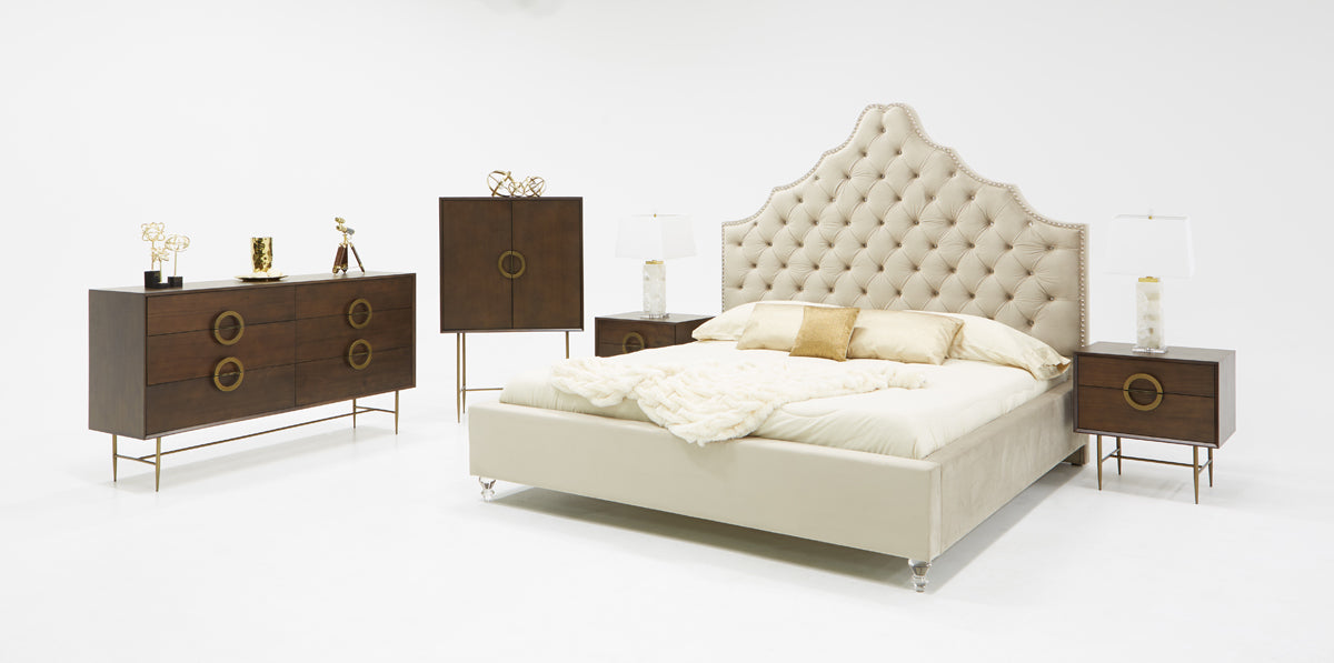Modrest Selena Modern Acacia & Brass Dresser