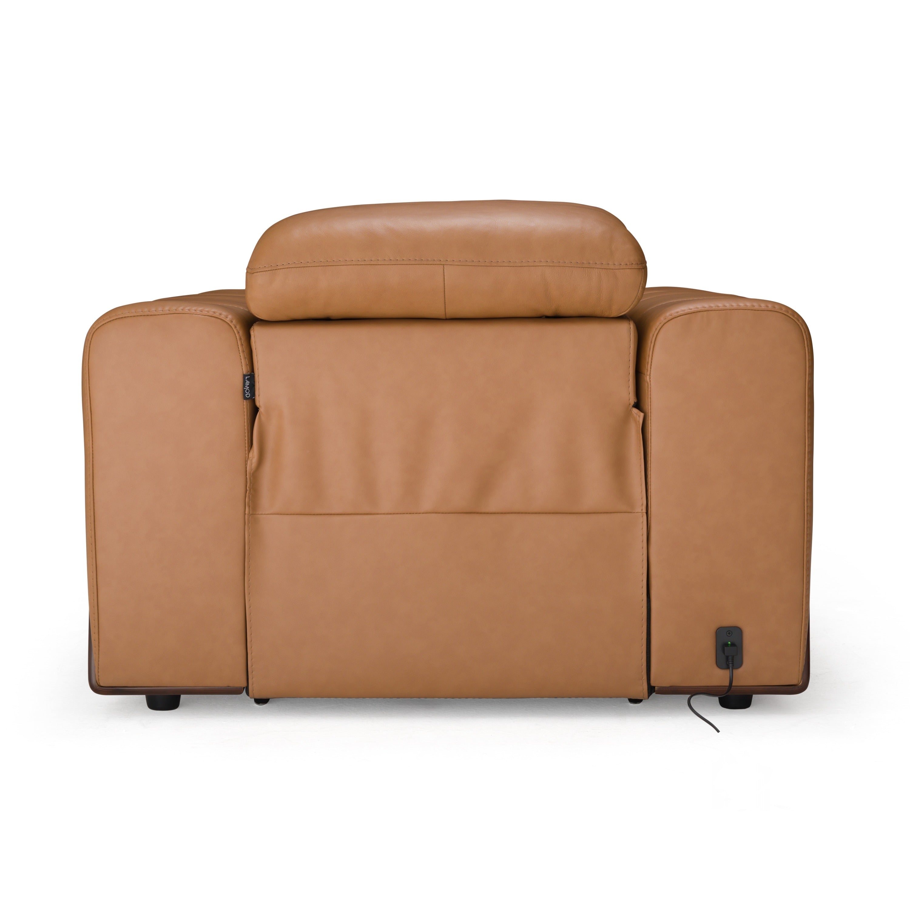 Divani Casa Sandstone - Modern Brown Leather Electric Recliner Chair