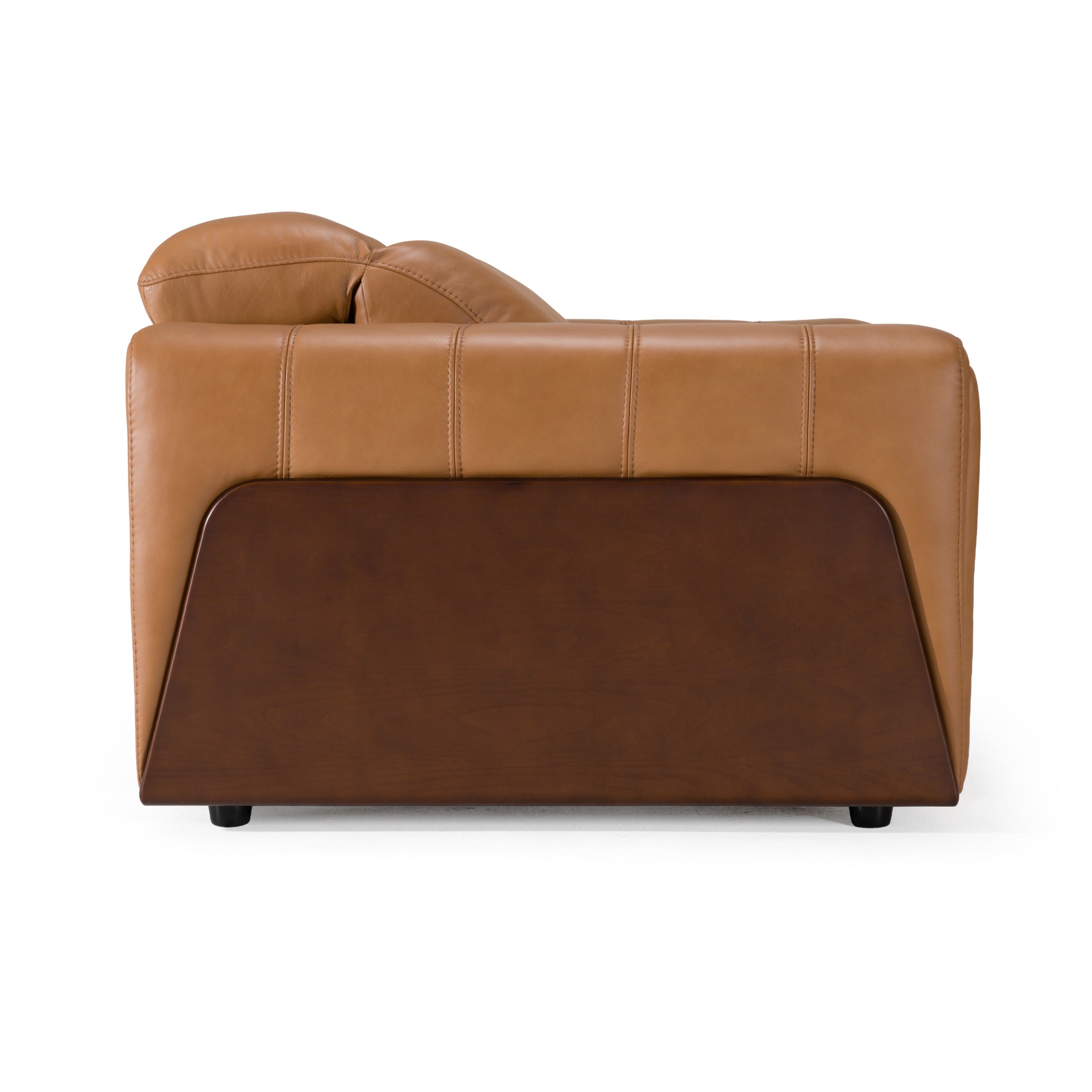 Divani Casa Sandstone - Modern Brown Leather Electric Recliner Chair