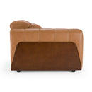 Divani Casa Sandstone - Modern Brown Leather Sofa w/ 2 Electric Recliners