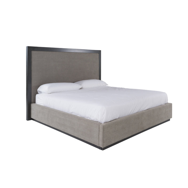 Nova Domus Santa Barbara - Modern Grey Fabric + Grey Wash Bed