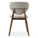Modrest Savannah - Mid-Century Modern Grey Fabric + Walnut Dining Chair