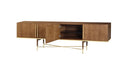 Modrest Bernard Mid-Century Modern Walnut & Gold Buffet