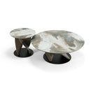Modrest Schiff - Modern Marbled Ceramic Coffee Table Set