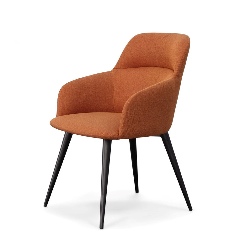 Modrest Scranton - Modern Orange & Black Dining Chair