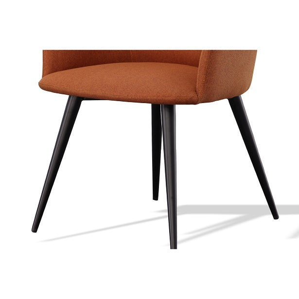 Modrest Scranton - Modern Orange & Black Dining Chair