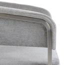 Modrest Sebastian - Modern Grey Fabric + Stainless Steel Counter Chair