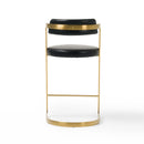 Modrest Shandra - Black Pleather + Gold Counter Stool