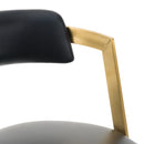Modrest Shandra - Black Pleather + Gold Counter Stool
