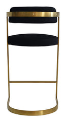 Modrest Shandra - Black Velvet + Gold Counter Stool