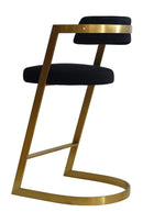 Modrest Shandra - Black Velvet + Gold Counter Stool
