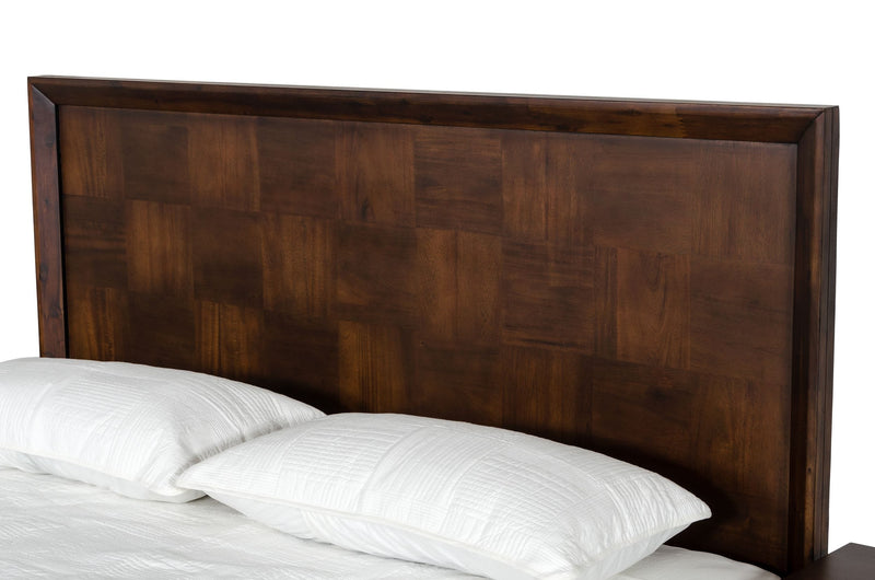Modrest Shane - Modern Acacia & Brass Bed