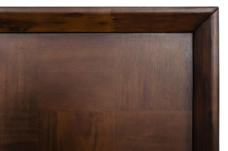 Modrest Shane - Queen Modern Acacia & Brass Bed