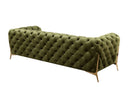 Divani Casa Sheila - Transitional Green Fabric Sofa