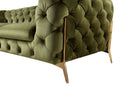 Divani Casa Sheila - Transitional Green Fabric Sofa