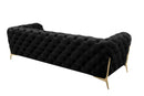 Divani Casa Sheila - Transitional Black Fabric Sofa