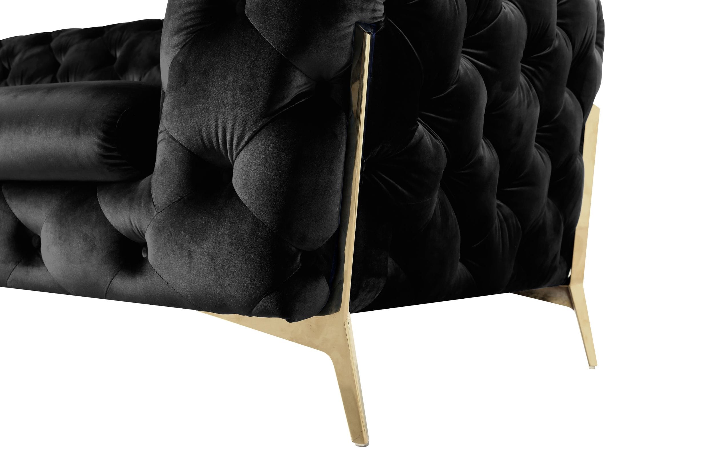 Divani Casa Sheila - Transitional Black Fabric Chair