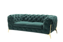 Divani Casa Sheila - Transitional Emerald Green Fabric Loveseat