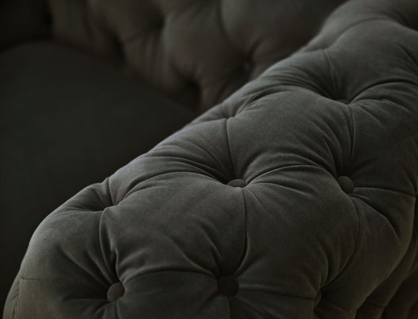 Divani Casa Sheila - Modern Dark Grey Fabric Loveseat