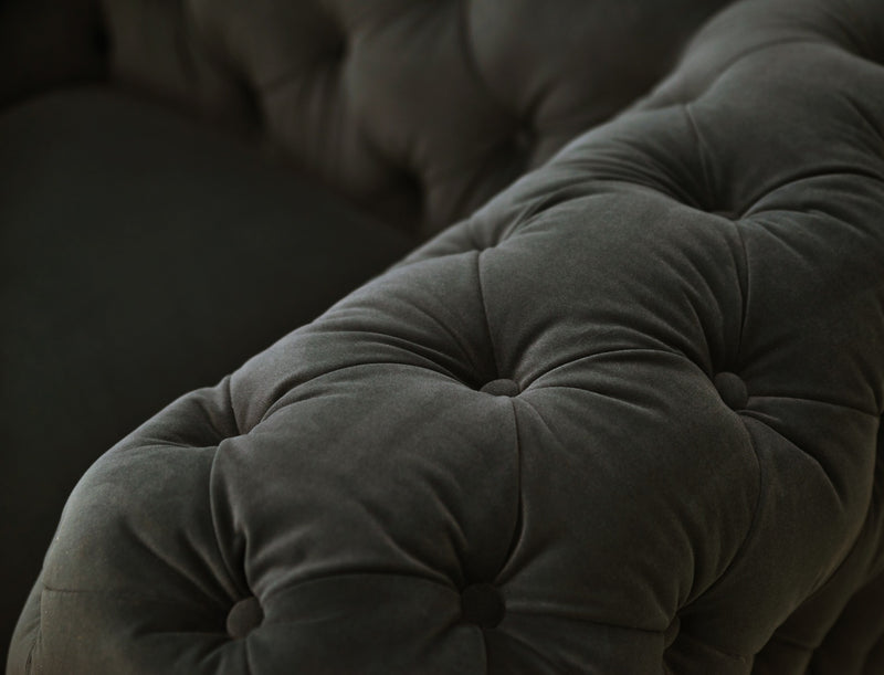 Divani Casa Sheila - Modern Dark Grey Fabric Loveseat