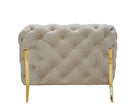 Divani Casa Sheila - Transitional Beige Fabric Loveseat