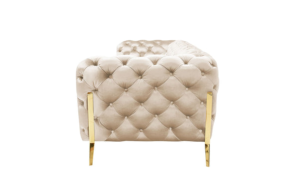 Divani Casa Sheila - Transitional Light Beige Fabric Sofa