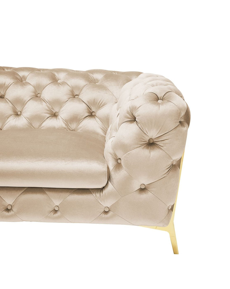 Divani Casa Sheila - Transitional Light Beige Fabric Sofa