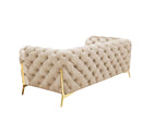 Divani Casa Sheila - Transitional Light Beige Fabric Loveseat