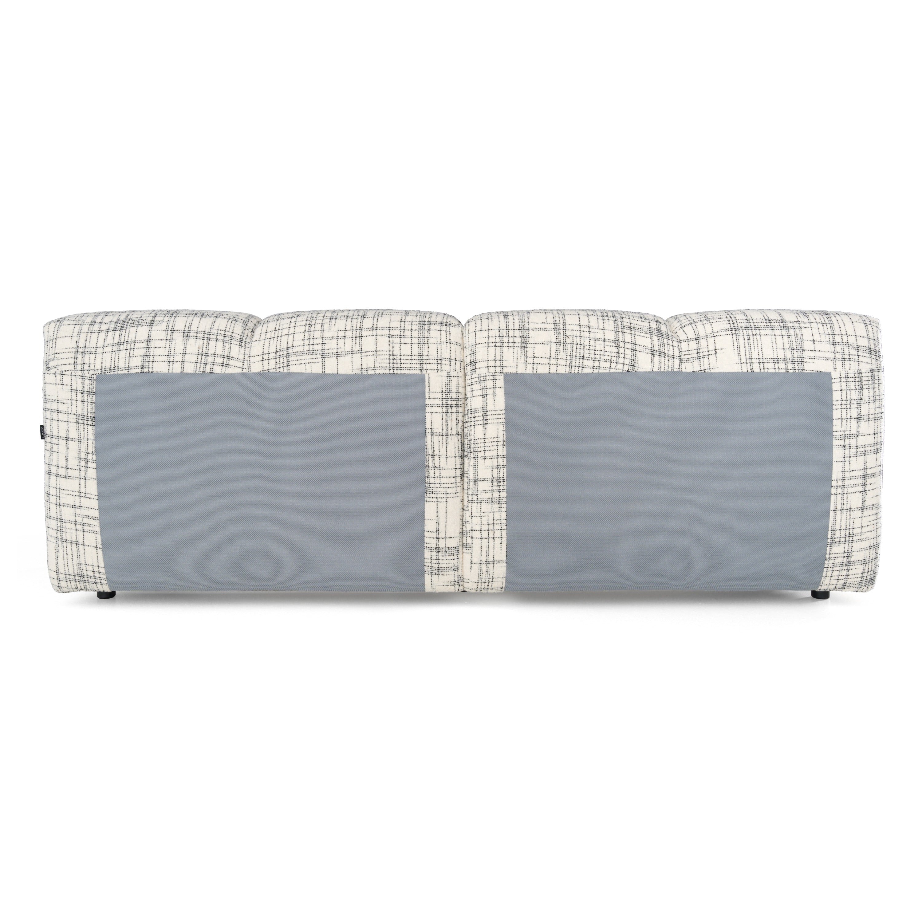Modrest Shiloh - Modern Off-White + Black Fabric Bed