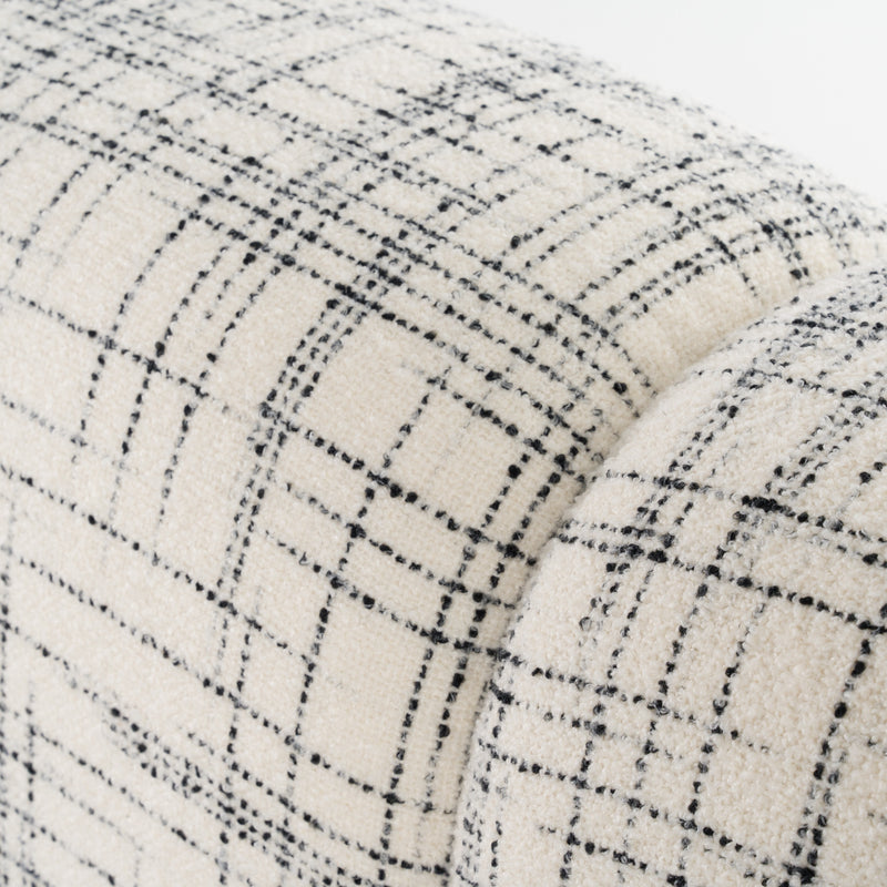 Modrest Shiloh - Modern Off-White + Black Fabric Bed