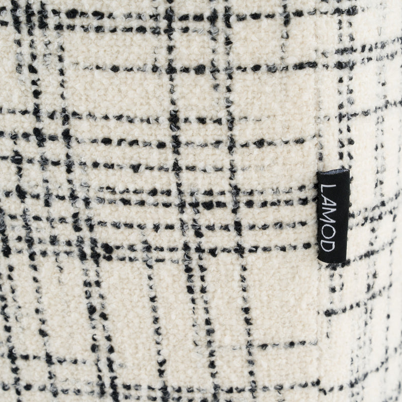 Modrest Shiloh - Modern Off-White + Black Fabric Bed