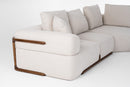 Divani Casa Simone - Modern Off-White Fabric Sectional Sofa